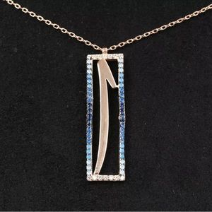 Sultan Ottoman Sapphire Modern Design Necklace